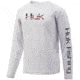 HUK Performance Fishing Americana Fill Pursuit Long Sleeve Tee - Youth, White, Large, H7120021-100-YL