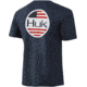 HUK Performance Fishing Americana Flag Short Sleeve Tee - Mens, Navy Heather, 2XL, H1000238-415-XXL