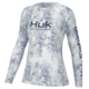 HUK Performance Fishing Aqua Dye Pursuit Crew Shirt - Womens, White, XS, H6120173-100-XS