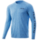 HUK Performance Fishing Horizon Lines Pursuit Long Sleeve - Mens, Dusk Blue, Small, H1200370-469-S