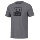 HUK Performance Fishing Huk Stacked Logo Tee - Mens, Night Owl, M, H1000427-016-M