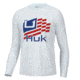HUK Performance Fishing Huk Stripes Pursuit - Mens, White, L, H1200617-100-L