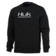 HUK Performance Fishing Hull Crew Fleece Tops, Pullover - Mens, Black, Medium, H1300031-001-M