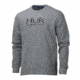 HUK Performance Fishing Hull Crew Fleece Tops, Pullover - Mens, Dark Grey Heather, 2XL, H1300031-025-XXL