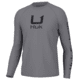 HUK Performance Fishing Icon LS Crew Shirt - Mens, Night Owl, M, H1200573-016-M