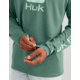 HUK Performance Fishing Icon LS Crew Shirt - Mens, North Atlantic, Small, H1200573-365-S