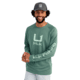 HUK Performance Fishing Icon LS Crew Shirt - Mens, North Atlantic, Small, H1200573-365-S