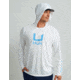 HUK Performance Fishing Icon Performance Hoodie - Mens, White, 2XL, H1200574-100-XXL