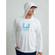 HUK Performance Fishing Icon Performance Hoodie - Mens, White, Large, H1200574-100-L