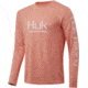 HUK Performance Fishing Icon X Long Sleeve Tee - Mens, Peach Pink, Medium, H1200138-691-M