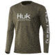 HUK Performance Fishing Icon X Long Sleeve Tees - Mens, Kalamata Olive, Large, H1200138-344-L
