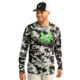 HUK Performance Fishing KC Print Icon Performance Hoodie - Mens, Black, Medium, H1200586-001-M