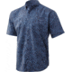 HUK Performance Fishing Kona Woven Short Sleeve - Mens, Sargasso Sea, Small, H1500077-409-S