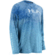 HUK Performance Fishing Men's Kryptek Fade Icon Long Sleeve Shirt, Kryptek Carolina Blue, Large H1200114-461-L