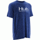 HUK Performance Fishing Men's Logo Tee, Royal Heather, Large H1000091-405-L