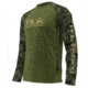 HUK Performance Fishing Fishing Long Sleeve Double Header Top - Men's, Military Olive Drab/SubPhantis Southern Tier, Large, H1200136-390-L