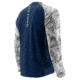 HUK Performance Fishing Fishing Long Sleeve Double Header Top - Men's, Navy/SubPhantis SubZero, Large, H1200136-410-L