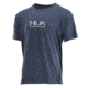 HUK Performance Fishing Performance Fishing Tops, Short Sleeve - Mens, Dark Blue Heather, Medium, H1000176-415-M