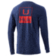 HUK Performance Fishing Pocket Long Sleeve Tee - Mens, Sargasso Sea Heather, Small, H1000301-416-S