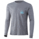 HUK Performance Fishing Pocket Long Sleeve Tee - Mens, Sharkskin Heather, Large, H1000301-022-L