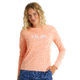 HUK Performance Fishing Pursuit Heather Crew LS - Womens, Pch Nectar Hthr, Medium, H6120125-827-M