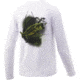 HUK Performance Fishing Pursuit Large Mouth Long Sleeve Tee - Youth, White, Large, H7120022-100-YL