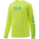 HUK Performance Fishing Pursuit Vented Long Sleeve Tee - Youth, Highlighter Yellow, Medium, H7120016-730-YM