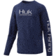HUK Performance Fishing Pursuit Vented Long Sleeve Tee - Youth, Sargasso Sea, Medium, H7120016-409-YM