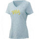 HUK Performance Fishing Script V-Neck Tee - Womens, Seafoam, Extra Large, H6100039-350-XL