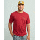 HUK Performance Fishing Spot Badge Tee - Mens, Scarlet Blaze, Extra Large, H1000529-621-XL