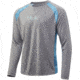 HUK Performance Fishing Strike Solid Long Sleeve Tee - Mens, Grey, Small, H1200197-020-S