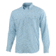 HUK Performance Fishing Tide Point Woven Solid LS Tops, Long Sleeve - Mens, Ice Blue, Large, H1500042-450-L