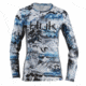HUK Performance Fishing W Camo Icon LS Tops, Long Sleeve - Womens, Glacier, Large, H6120021-095-L