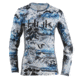 HUK Performance Fishing W Camo Icon LS Tops, Long Sleeve - Womens, Hydro Glacier, Extra Small, H6120021-098-XS