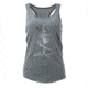 HUK Performance Fishing W Mother Ocean Racer Tank Tops - Womens, True Grey Heather, Large, H6100016-035-L