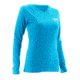 HUK Performance Fishing Womens Logo Long Sleeve Shirt, Tahiti Blue, Extra Large, H6100011-430-XL