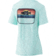 HUK Performance Fishing Suntsent Bass V-Neck Tee - Womens, Beach Glass Heather, L, H6100070-366-L