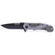 Humvee Recon Serrated Blade with Pocket Clip and Spring Assist, Black and Green Grey HMV-KTR-06