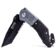 Humvee Recon Serrated Blade with Rear Glass Breaker, Black and Grey HMV-KTR-08