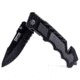 Humvee Recon Serrated Blade with Rear Glass Breaker, Black HMV-KTR-13