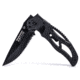 Humvee Recon Serrated Blade with Thumb Stud, Black HMV-KTR-03