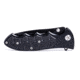 Humvee Recon Serrated Blade with Thumb Stud, Black HMV-KTR-05