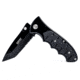 Humvee Recon Serrated Blade with Thumb Stud, Black HMV-KTR-05