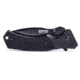 Humvee Recon Serrated Blade with Thumb Stud, Black HMV-KTR-10