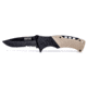 Humvee Recon Serrated Blade with Thumb Stud, Black and Tan HMV-KTR-14