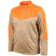 Huntworth Bizmark Mid Weight Hunting 1/2 Zip Uplands Pullover - Mens, Khaki/Blaze, Medium, E-917-31KH/BZ-M