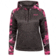 Huntworth Ladies Camo Heather Performance Fleece Hoodie - Womens, Heather Gray/Passion, Large, E-9149-W-HG/PA-L