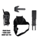 Hush Holsters SureFire X300 Nylon Drop Leg Holster, Right Hand, Black, X300-RH-RF-DPL-00