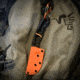Huto Lifestyle Exo-Skeleton Fixed Blade Knife, Orange, EXO-SKLTN-KNV-LGRN