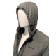 Huto Lifestyle Fuzzy Fleece Hoodie w/Nylon Outer Shell, Grey, Medium, FUZYFLCE-HDIE-GRY-M
